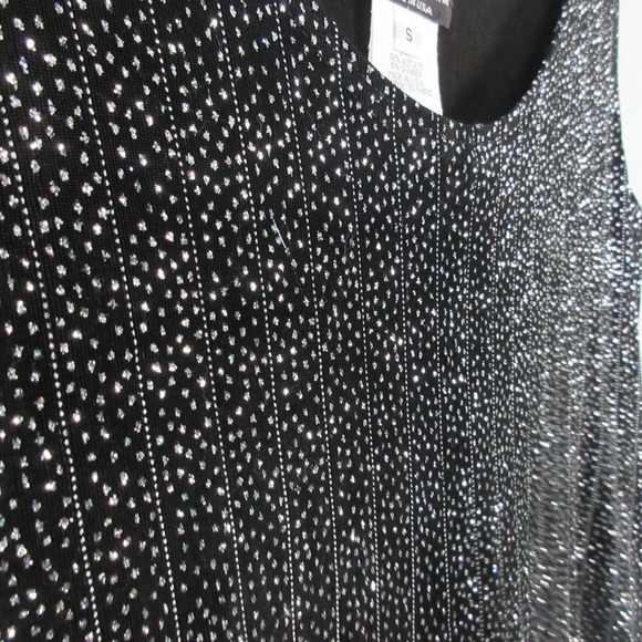 Onyx Nite Sparkle Tank Top Women S Black Party Shimmer Luxury Glam Designer 124 - Picture 5 of 9